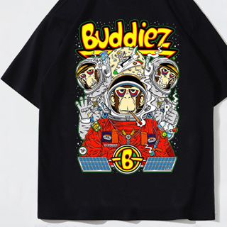 日本原宿潮牌原創設計猿人太空人nasa男女情侶款純棉寬鬆短袖T恤
