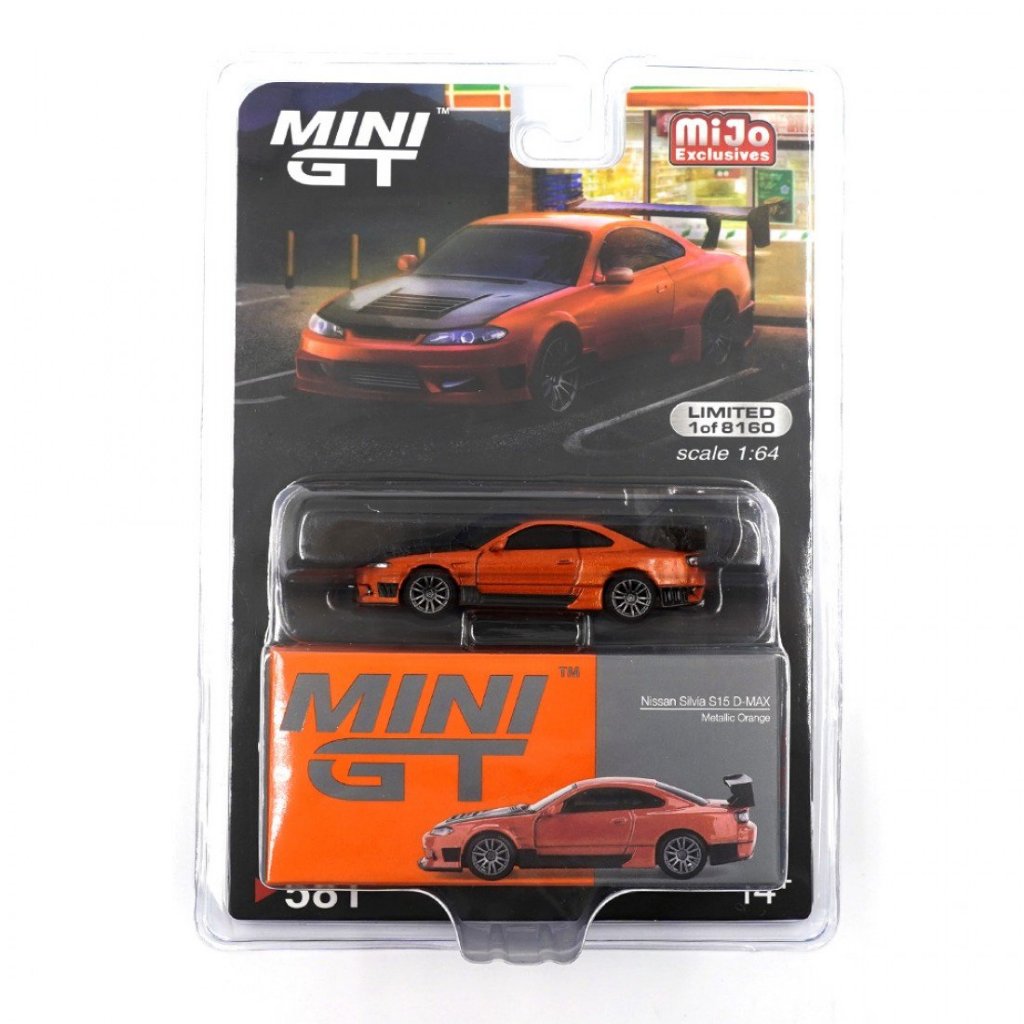 Mini GT MGT00581-MJ 581 1/64 NISSAN SILVIA S15 D-MAX 金屬橙色 RH