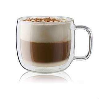 耐熱玻璃杯雙層杯子保溫茶杯拿鐵咖啡杯大牛奶杯禮品