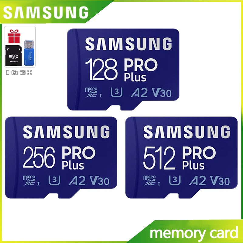 三星PRO Plus  Micro SD卡 ， A2 ，V30 ，高速TF卡 , 512GB ，64GB適用於相機 ，C