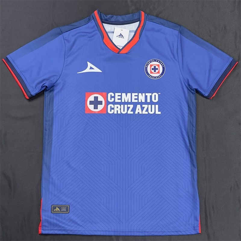 23-24 賽季墨西哥藍十字球衣短袖足球球衣克魯斯阿祖爾主場藍色