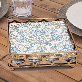 餐巾紙盒 北歐鐵藝廚房桌面方形創意復古收納家居餐廳酒店