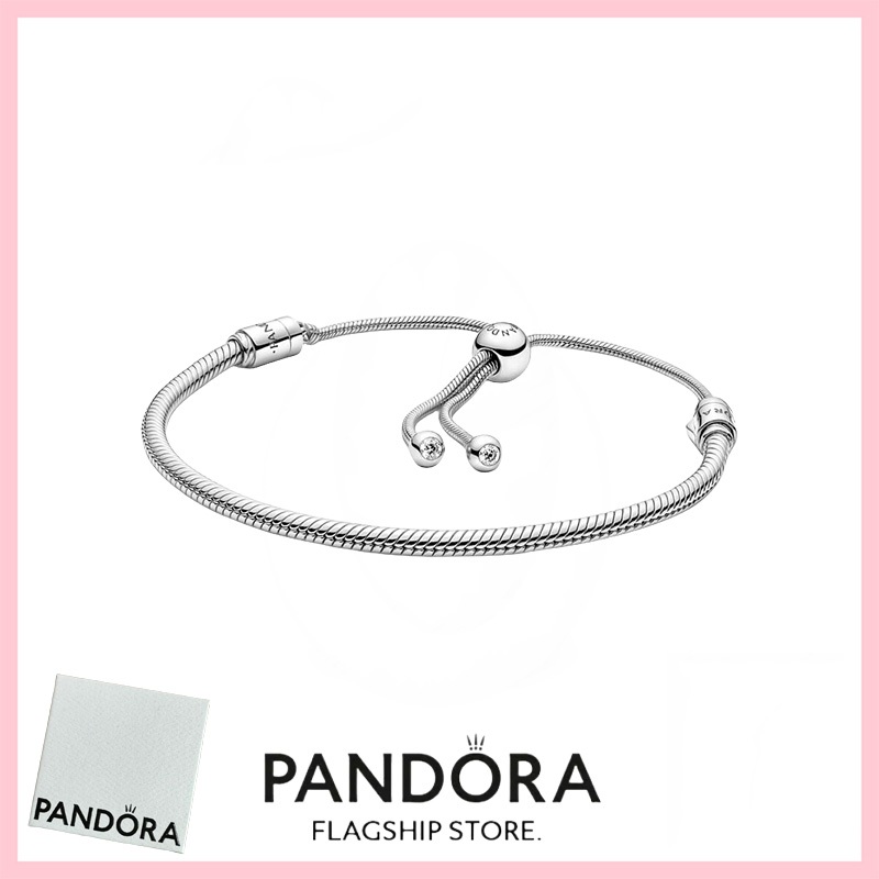 [免稅] Pandora 珠寶 100% 正品 S925 純銀手鍊帶盒承諾 599652C01-2 Pandora Mo