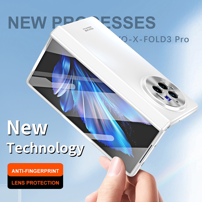 X Fold3Pro 保護殼適用於 Vivo X Fold 3 Pro 全包鉸鏈防指紋防震硬手機殼保護套