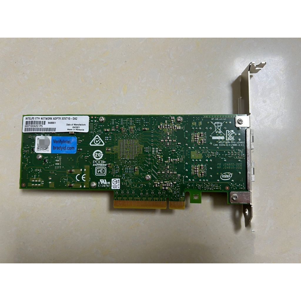 【現貨免運】原裝Intel 25G萬兆網卡XXV710-DA2 XXV710DA2  XL710BM2芯片 25G網卡