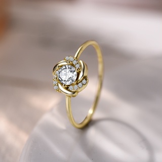 925純銀玫瑰花形戒指氣質時尚女士品質珠寶指環
