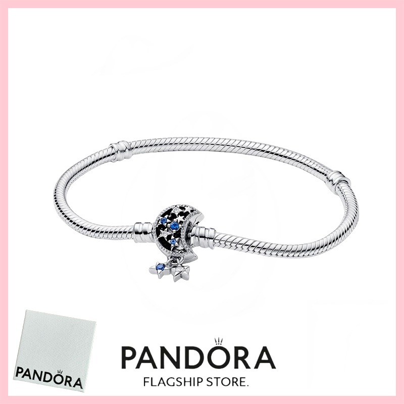 [免稅] Pandora 珠寶 100% 正品 S925 純銀手鍊帶盒承諾 592819C01 Pandora Mome