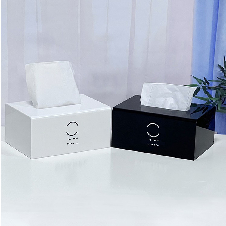【客製化】【紙巾盒】訂製logo 簡約 亞克力 鋼琴 質感 紙巾盒 家居 客廳 餐桌 抽紙盒 擦手紙收納