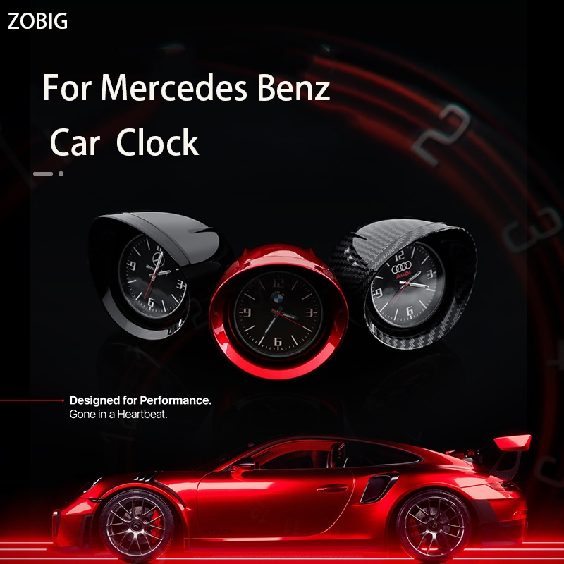 Zobig 適用於梅賽德斯奔馳汽車內飾儀表板裝飾時鐘 SUV 汽車控制台汽車手錶電子背光裝飾配件高精度迷你時鐘