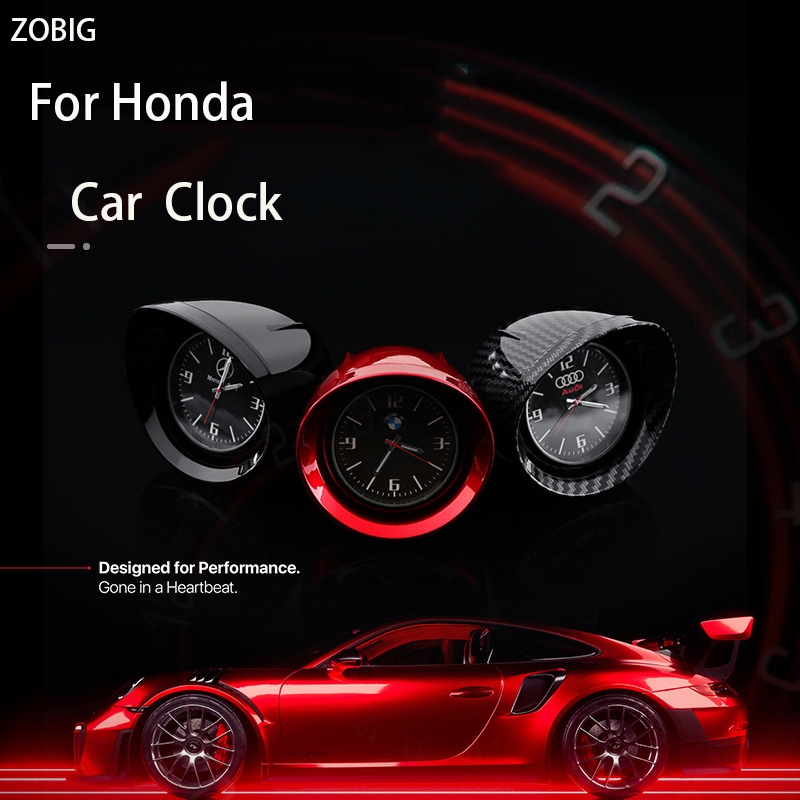 HONDA Zobig 適用於本田汽車內飾儀表板裝飾時鐘 SUV 汽車控制台汽車手錶電子背光裝飾配件高精度迷你時鐘