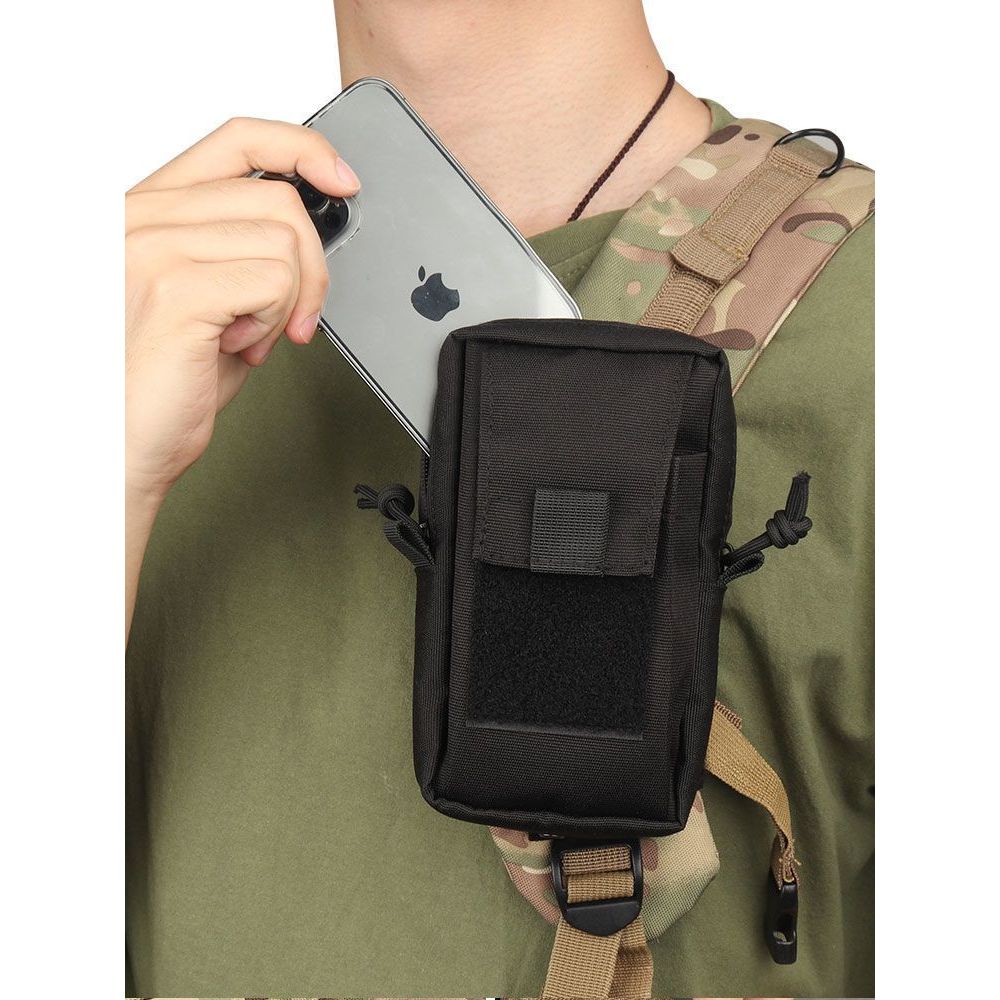 戶外肩帶手機包對講機零錢EDC腰包molle戰術小包後背包手機掛包袋