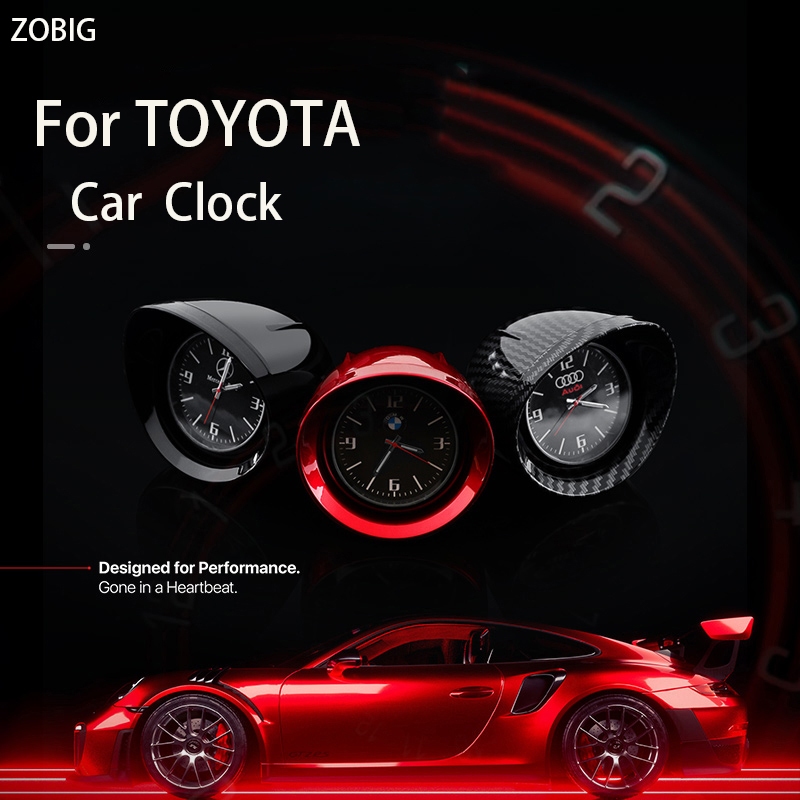 Zobig 適用於豐田汽車內飾儀表板裝飾時鐘 SUV 汽車控制台汽車手錶電子背光裝飾配件高精度迷你時鐘