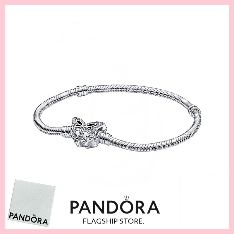 [免稅] Pandora 珠寶 100% 正品 S925 純銀手鍊帶盒承諾 590782C01 Pandora Mome