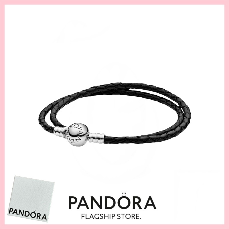 [免稅] Pandora 珠寶 100% 正品 S925 純銀手鍊帶盒承諾 590745Cbk_double Pando