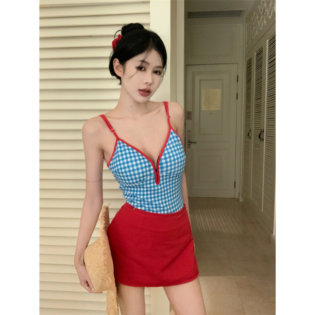 「NZN」韓式性感修身吊帶背心女高腰裙2件套(單獨出售)