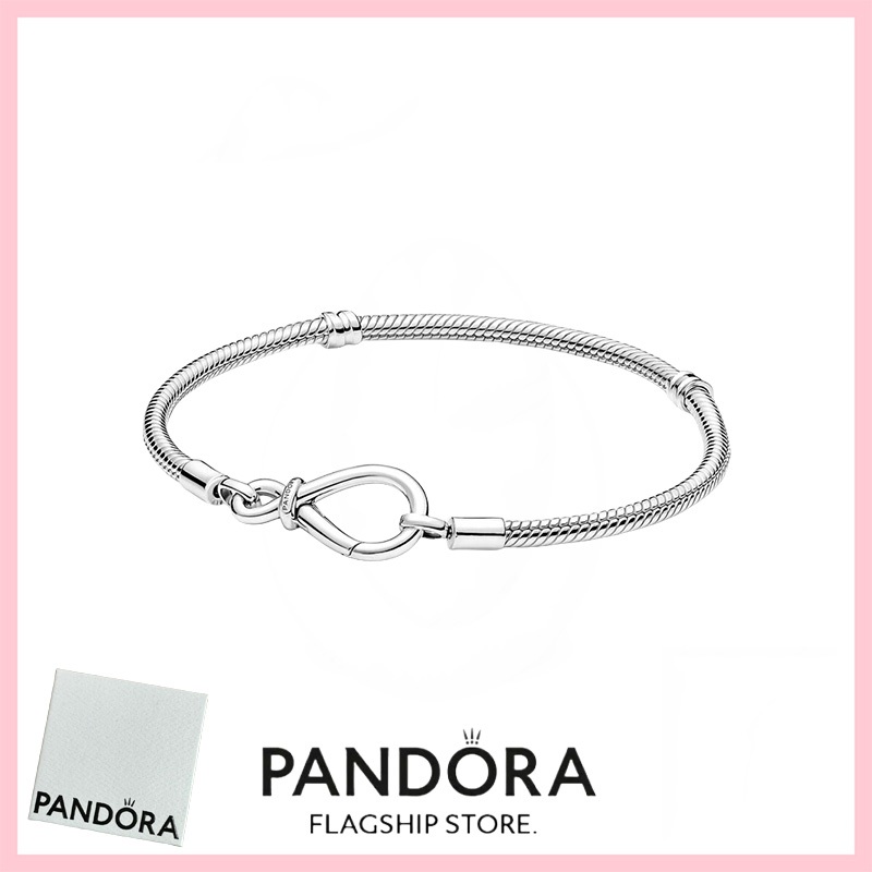 [免稅] Pandora 珠寶 100% 正品 S925 純銀手鍊帶盒承諾 590792C00 Pandora Mome