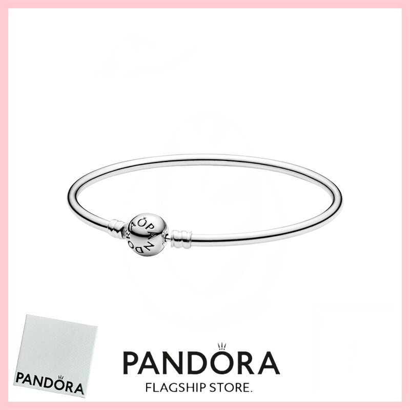 [免稅] Pandora 珠寶 100% 正品 S925 純銀手鍊帶盒承諾 590713 潘多拉時刻手鐲