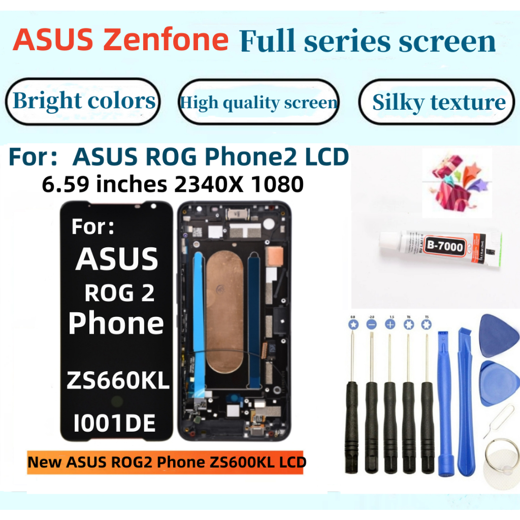 全新華碩螢幕 適用於 ASUS Rog2 Phone ZS660KL LCD ASUS_I001DE 液晶觸控顯示螢幕