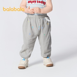 Balabala嬰兒褲嬰兒長褲男童休閒褲燈籠褲夏季戶外時尚寬鬆舒適