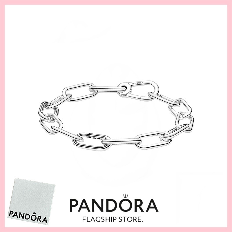 [免稅] Pandora 珠寶 100% 正品 S925 純銀手鍊帶盒承諾 599588C00 Pandora ME 中
