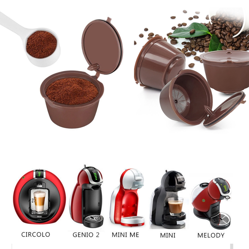 3x Dolce Gusto 機器可重複使用的 Pod 可再填充過濾 Pod 膠囊杯咖啡