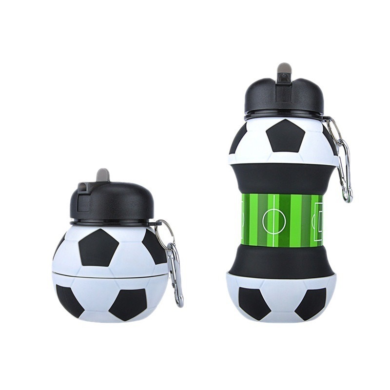 運動水壺矽膠可折疊水壺足球籃球網球水壺
