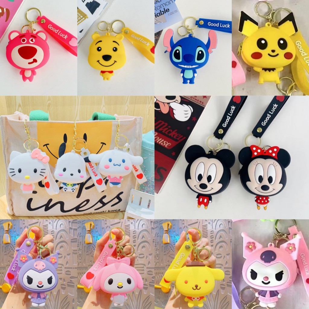 哆樂多 現貨 矽膠卡通迷你零錢包 美樂蒂 布丁狗 大耳狗 馬里奧 大眼蛙 庫洛米 皮卡丘 收納包 口紅包