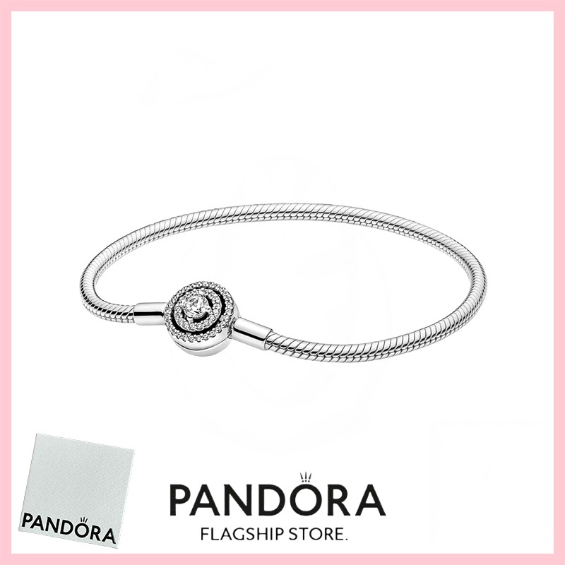 [免稅] Pandora 珠寶 100% 正品 S925 純銀手鍊帶盒承諾 590038C01 Pandora Mome
