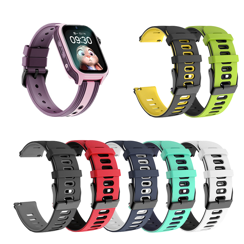 適用於Thund Watch 2矽膠手錶錶帶雷電Thunder Watch 2雙色透氣多孔矽膠錶帶