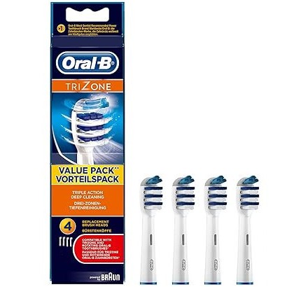 Oral-b EB30 Trizone 電動牙刷替換頭,4 個【三重作用深層清潔】