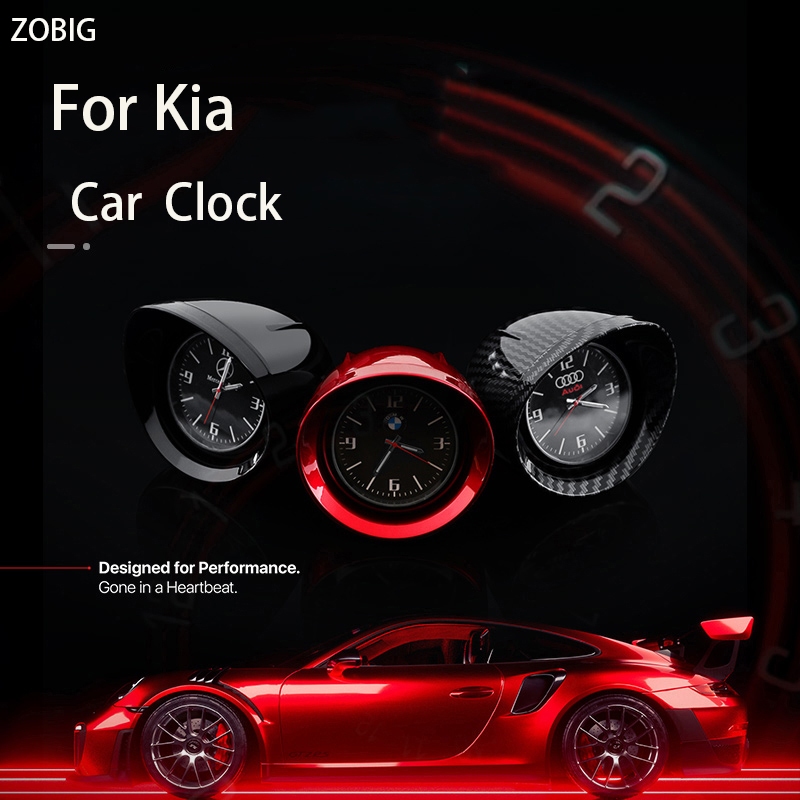 Zobig 適用於起亞汽車內飾儀表板裝飾時鐘 SUV 汽車控制台汽車手錶電子背光裝飾配件高精度迷你時鐘
