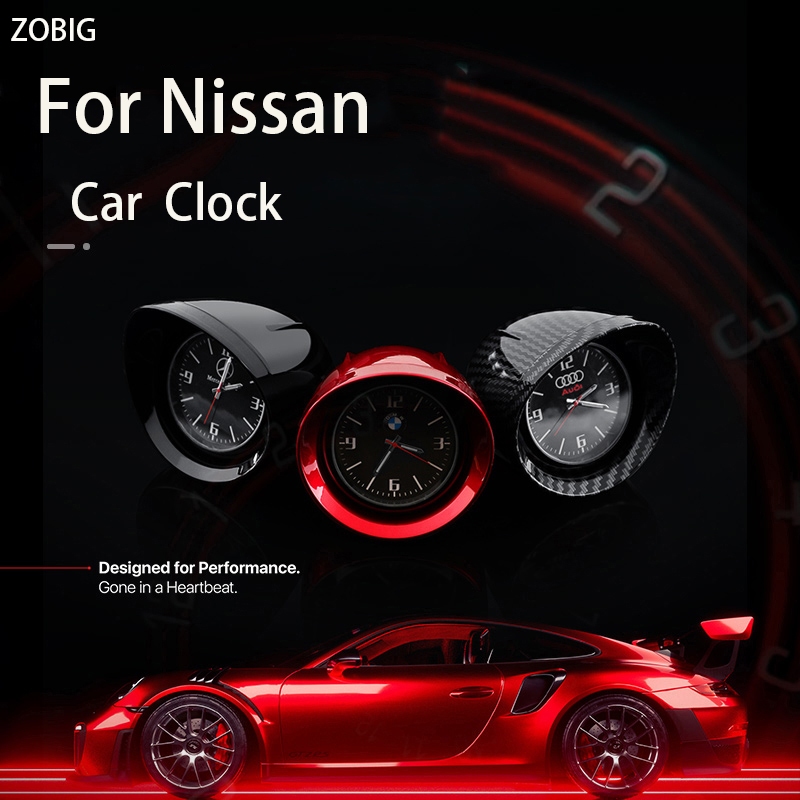NISSAN Zobig 適用於日產汽車內飾儀表板裝飾時鐘 SUV 汽車控制台汽車手錶電子背光裝飾配件高精度迷你時鐘