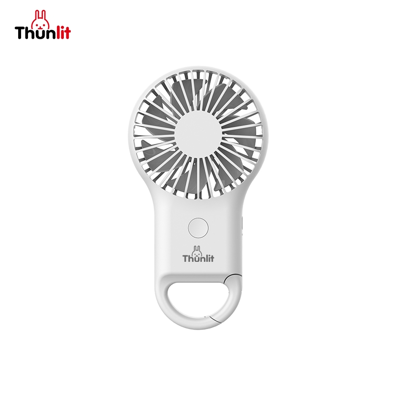 Thunlit 便攜式袖珍風扇七彩燈 USB 可充電便攜式吊扇帶戶外登山扣