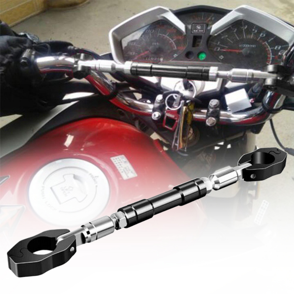摩托車改裝cnc鋁合金加強橫桿40cm車把電動滑板車多功能平衡桿手機導航支架鏡架