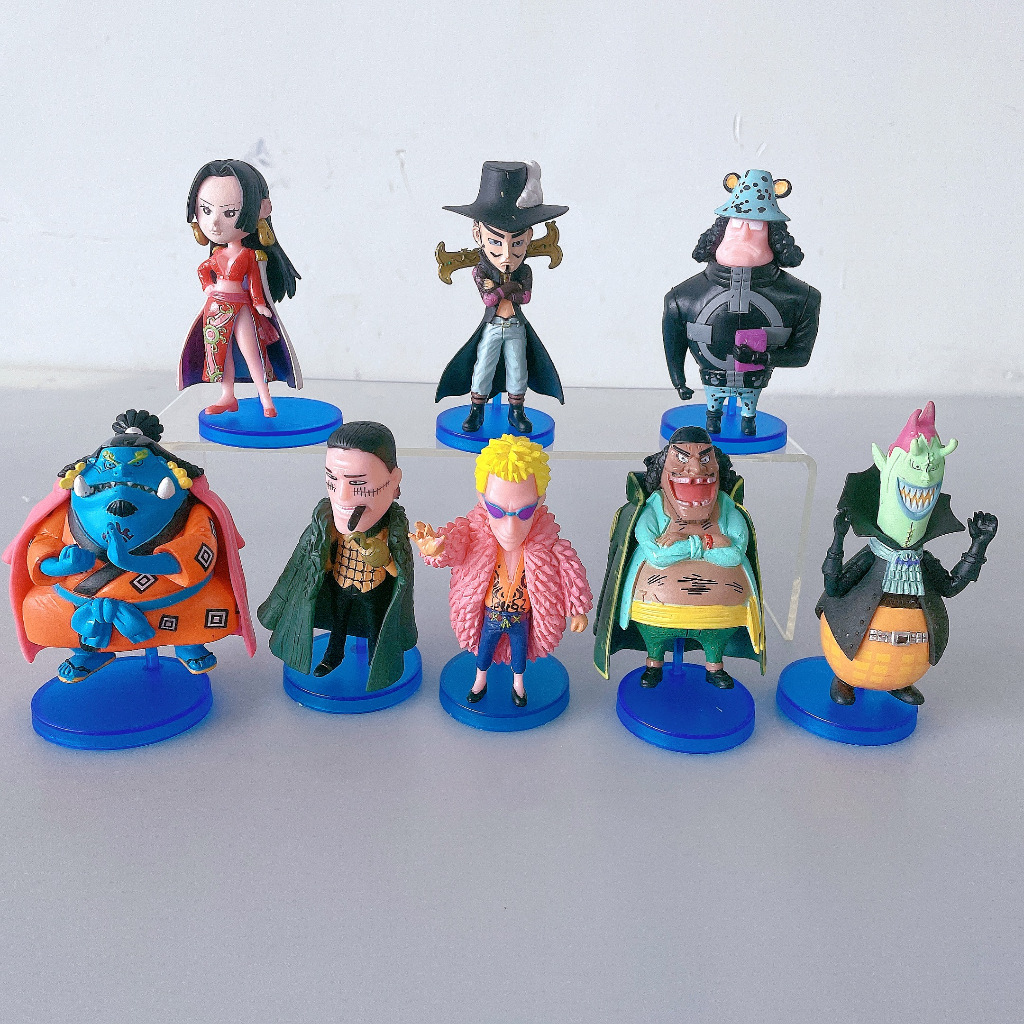 8 件/套 7 厘米一件路飛烏索普山治托尼喬巴弗蘭奇布魯克羅賓 PVC 可動人偶玩具收藏模型娃娃玩具