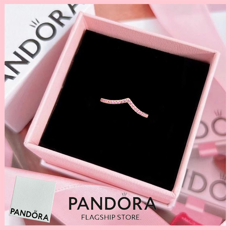 [免稅] Pandora 珠寶 100% 正品 S925 純銀戒指帶盒承諾 186316C02 Pandora Time