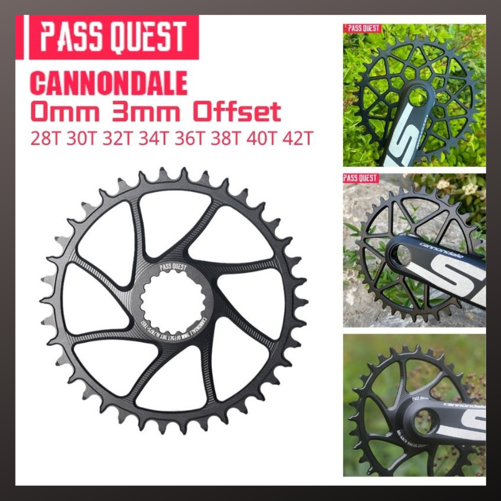 Pass Quest 適用於 CANNONDALE si ss 0mm 3mm 偏移自行車鏈輪 28T 30T 32T