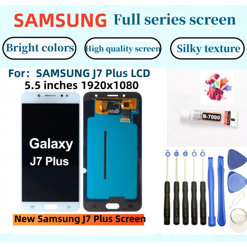 全新Samsung螢幕 適用於 SAMSUNG J7 Plus LCD Galaxy J7+ SM-C710 / C8