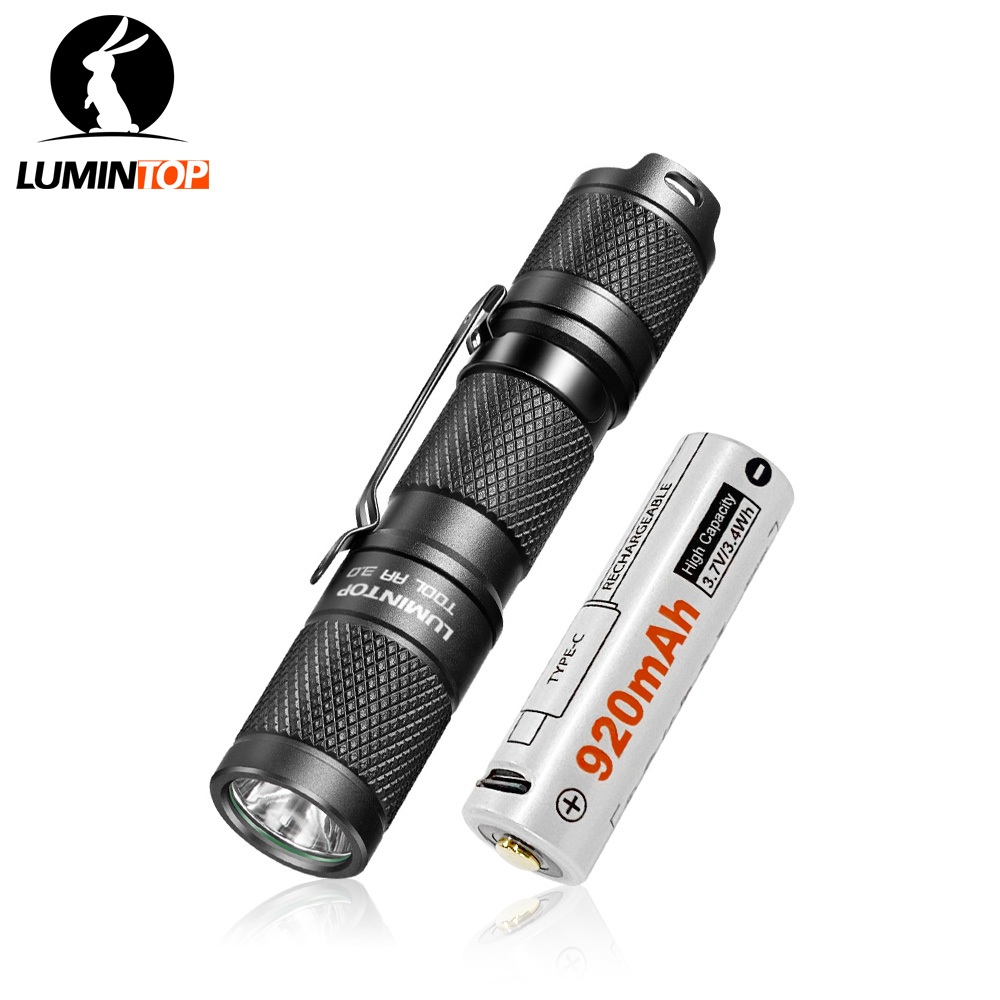 Lumintop TOOL AA 3.0 黑色 14500 手電筒 AA 手電筒 900 流明戶外鑰匙扣迷你手電筒