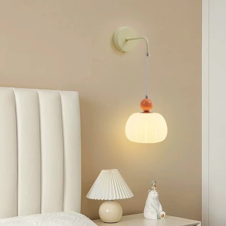 北歐現代簡約南瓜壁燈床頭過道燈現代裝飾客廳臥室房間燈