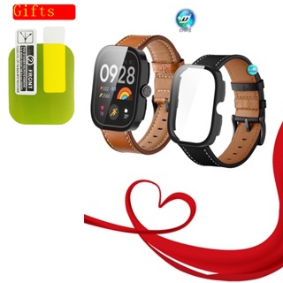 REDMI XIAOMI 小米紅米手錶 4 錶帶皮革錶帶適用於紅米手錶 4 錶帶運動腕帶紅米手錶 4 錶殼屏幕保護膜