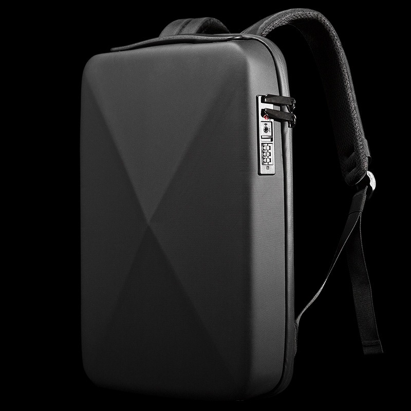 男士後背包 EVA硬殼背包 多面體電腦包 男士商務箱包backpack2024新款後背包