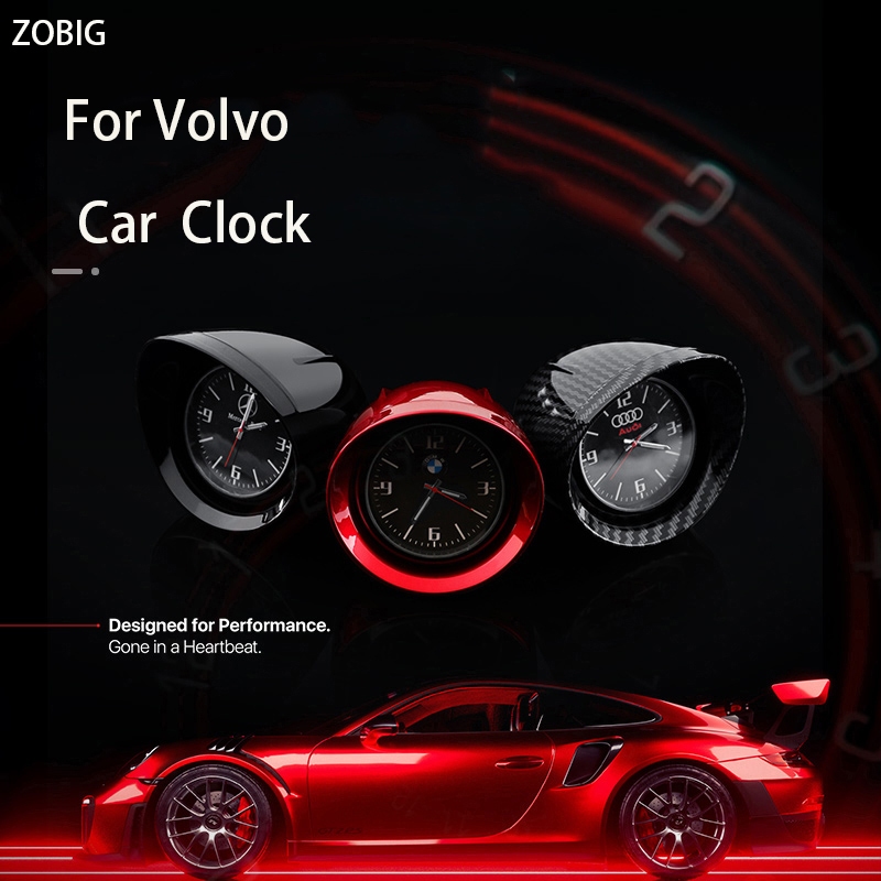 Zobig 適用於沃爾沃汽車內飾儀表板裝飾時鐘 SUV 汽車控制台汽車手錶電子背光裝飾配件高精度迷你時鐘