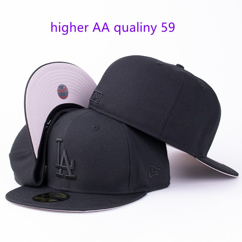 Higher AA qualiny 59 _Dodgers_ Team Fit 帽子男女時尚全封閉休閒運動刺繡帽子