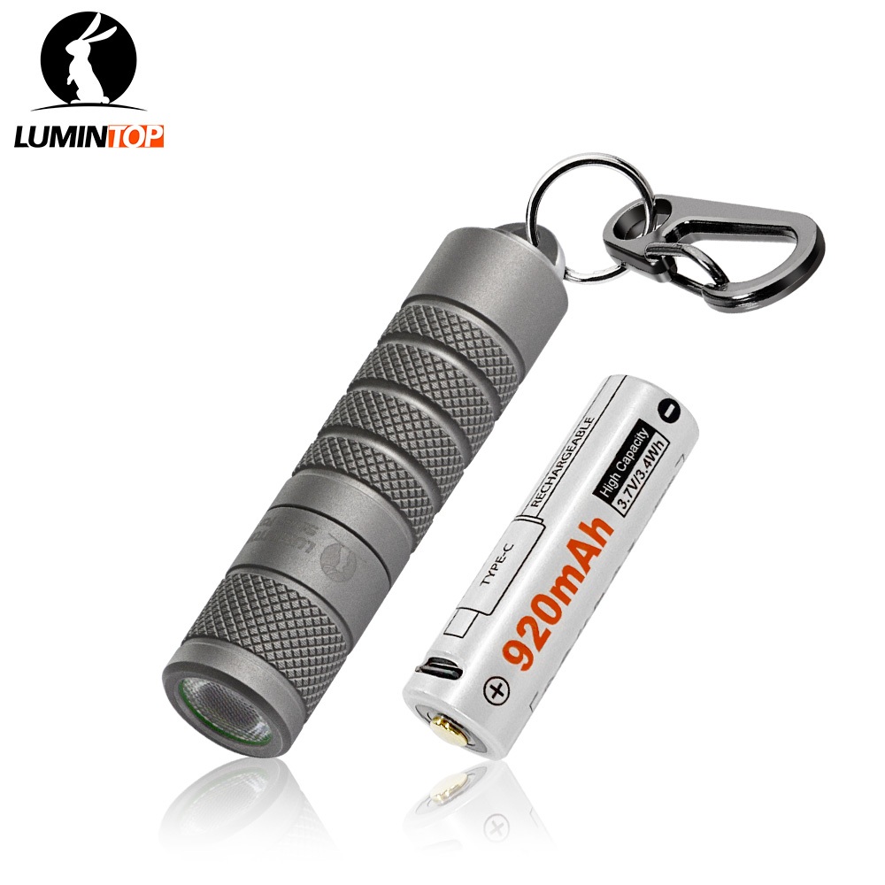 Lumintop 銀狐鈦合金版本14500 LED手電筒760 流明最遠射程70米帶磁尾EDC戶外便攜鑰匙扣手電筒