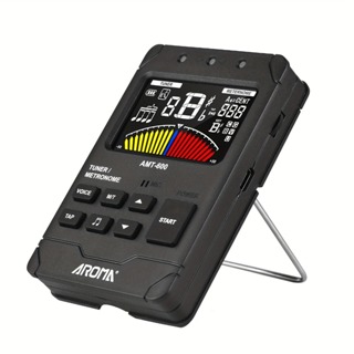 Aroma AMT-600 調音器/節拍器/音源 3 合 1 內置可充電電池帶顯示吉他調音器電子節拍器
