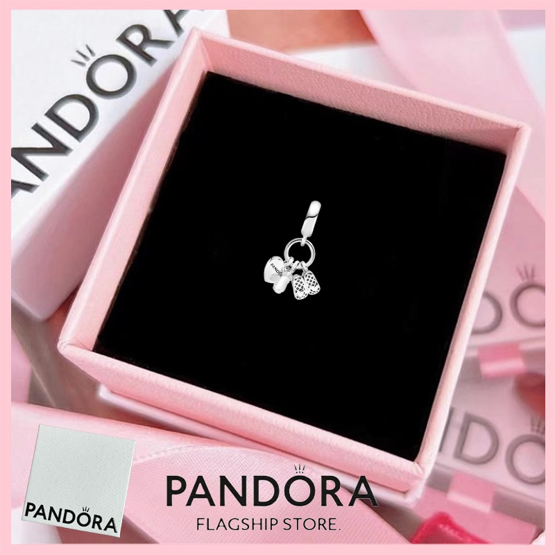 [免稅] Pandora Jewelry 100% 正品 S925 純銀手鍊吊飾吊墜 798106Cz 嬰兒奶瓶和鞋子吊