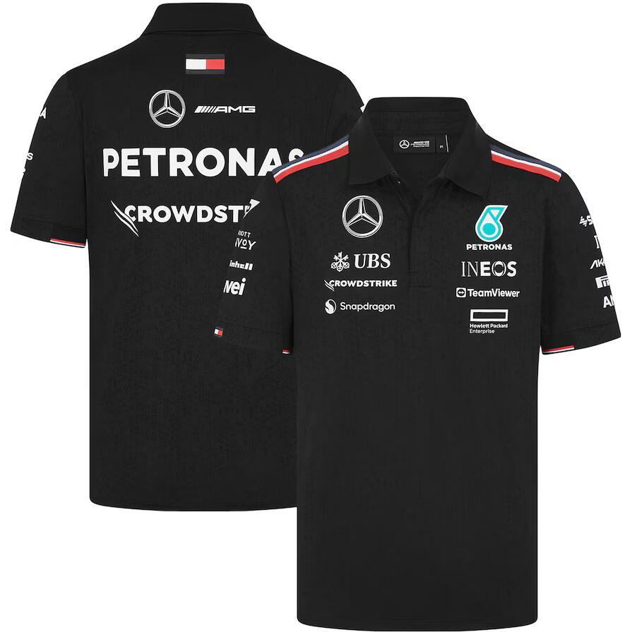 Mercedes AMG Petronas F1 2024 Team Polo 衫 - 黑色