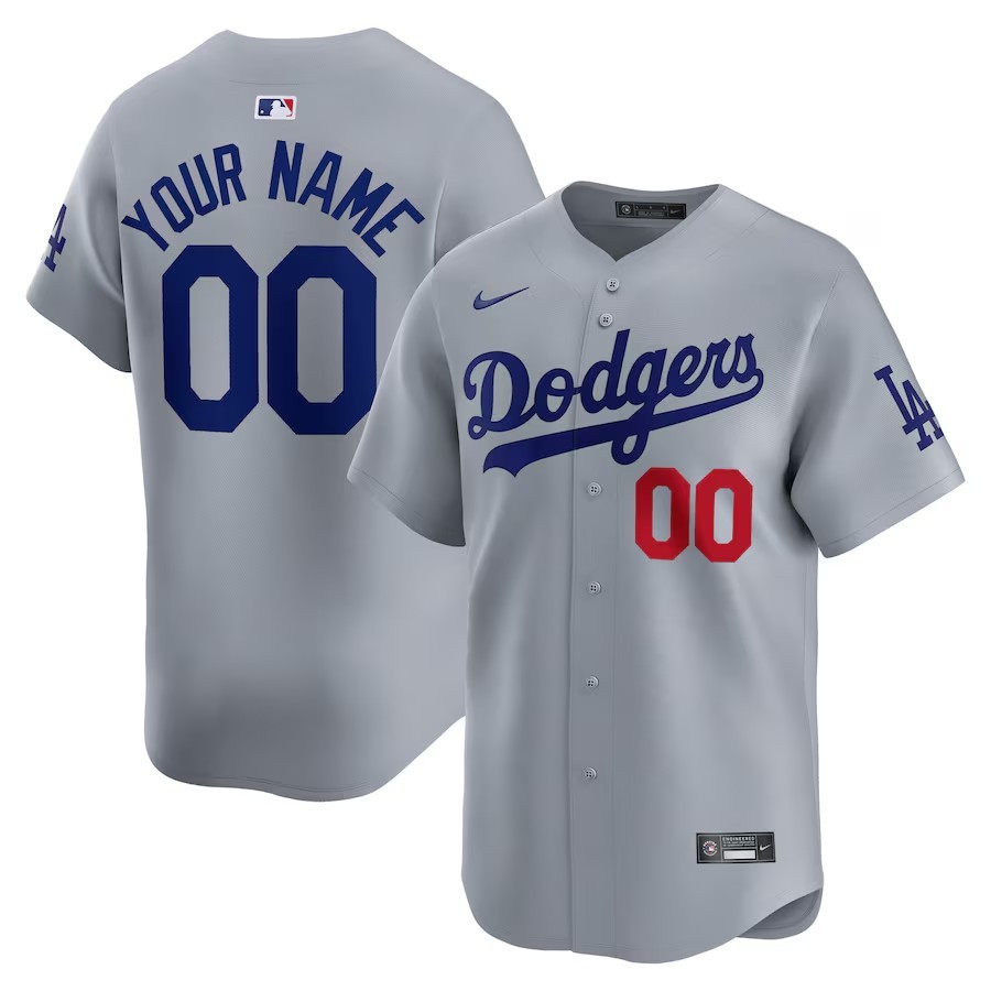 男式 MLB 球衣 Heeseung Jungwon Jay Jake Sunoo 洛杉磯道奇隊灰色定制棒球球衣