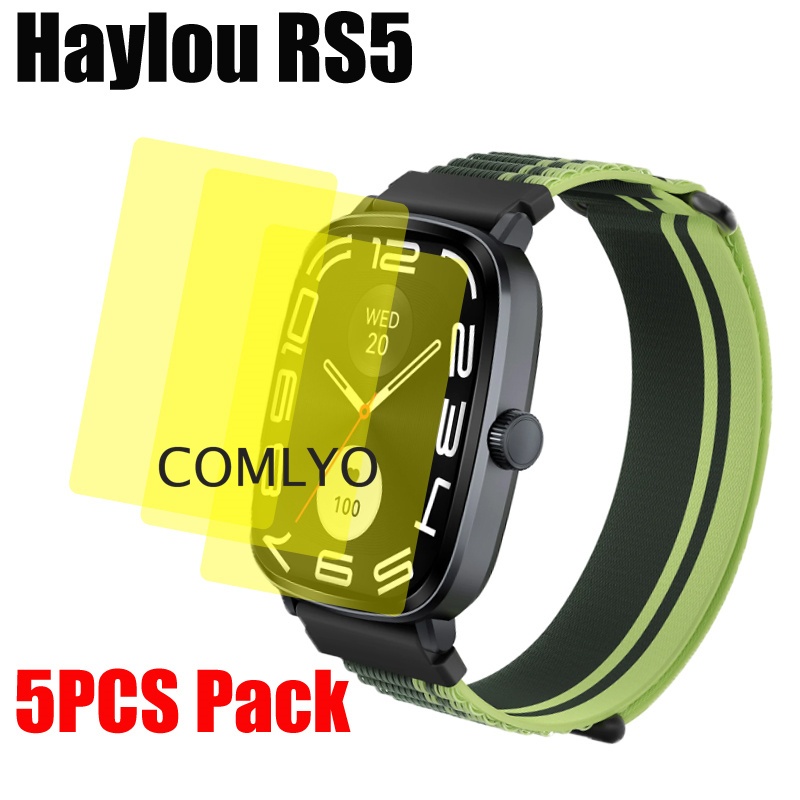 適用於 Haylou 手錶 RS5 屏幕保護膜智能手錶保護套高清 TPU 膜